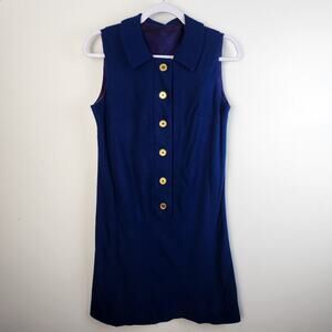 Vicky Vaughn Jr. Blue Shift Dress Size Small Vintage 60s 70s Festival Costume